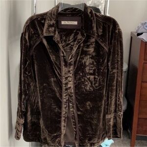 We The Free Dark Velvet Shirt